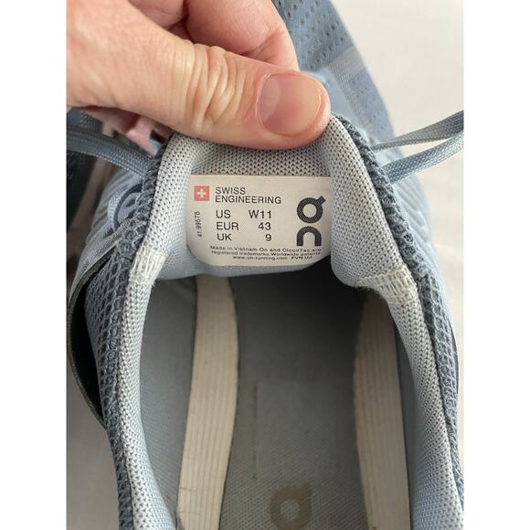 Womens size 11 On Cloudswift Lake Sky Blue White Running Workout Sneakers - Picture 4 of 11